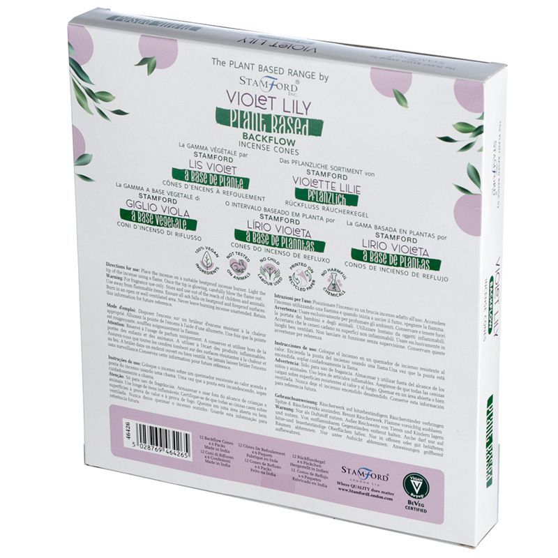 Plant Based Backflow Incense Cones - Violet Lilly - Luna Panther