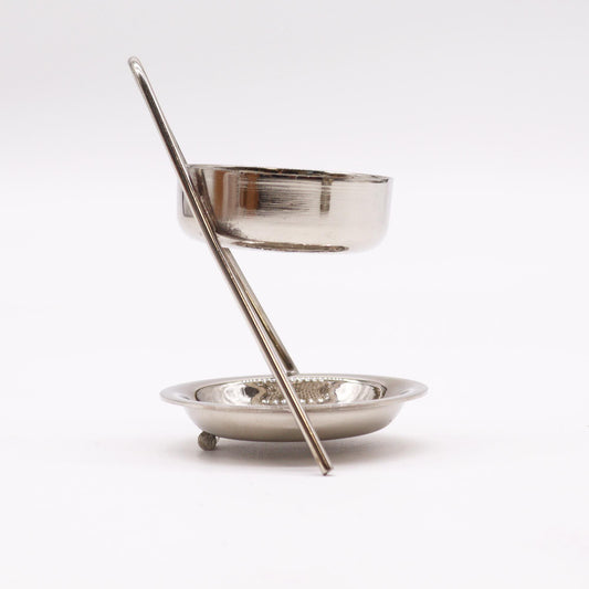 Plated Brass Resin Incense Warmer - Fixed - Luna Panther alternate view