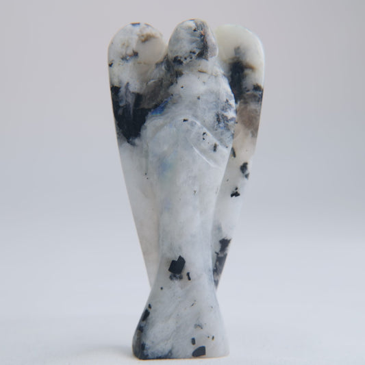 Polished Rainbow Moonstone Angel 68g 84mm - Luna Panther
