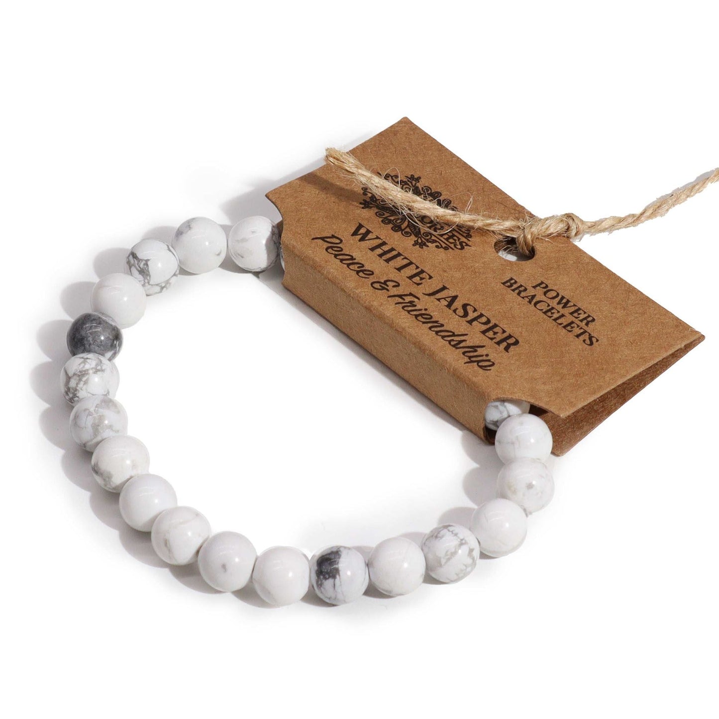 Power Bracelet - White Jasper - Luna Panther