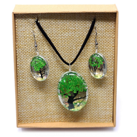 Pressed Flowers - Tree of Life set - Green - Luna Panther alternate view