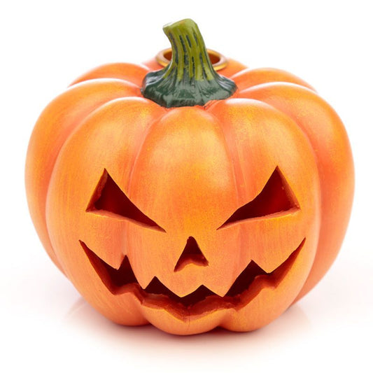 Polished Pumpkin Backflow Incense Burner 1 featuring natural patterning and unique variations - Luna Panther alternate view
