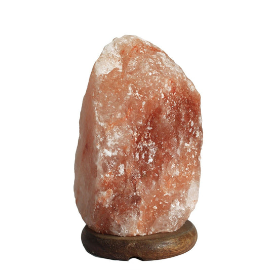 Polished Quality Natural Salt Lamp - & Base apx 2-3kg featuring natural patterning and unique variations - Luna Panther