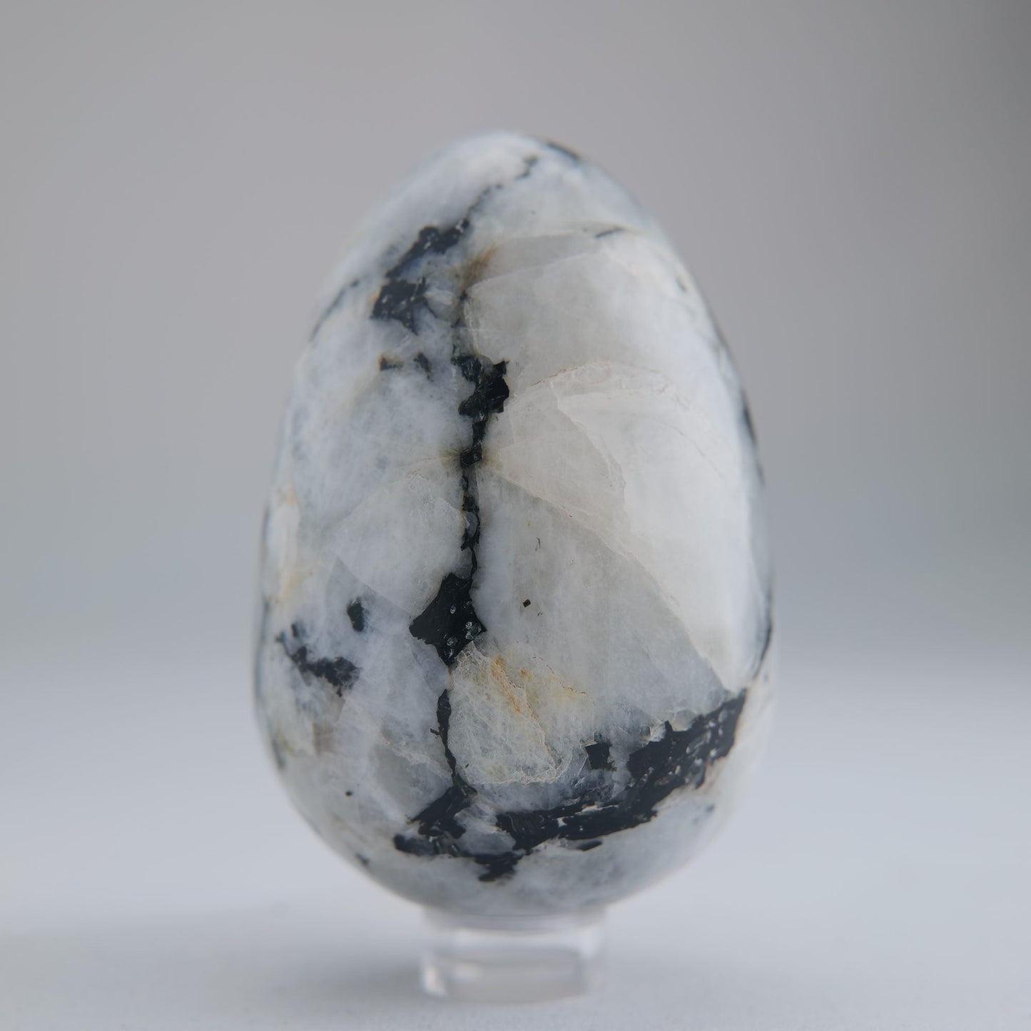 Rainbow Moonstone Egg 218g 70mm - Luna Panther