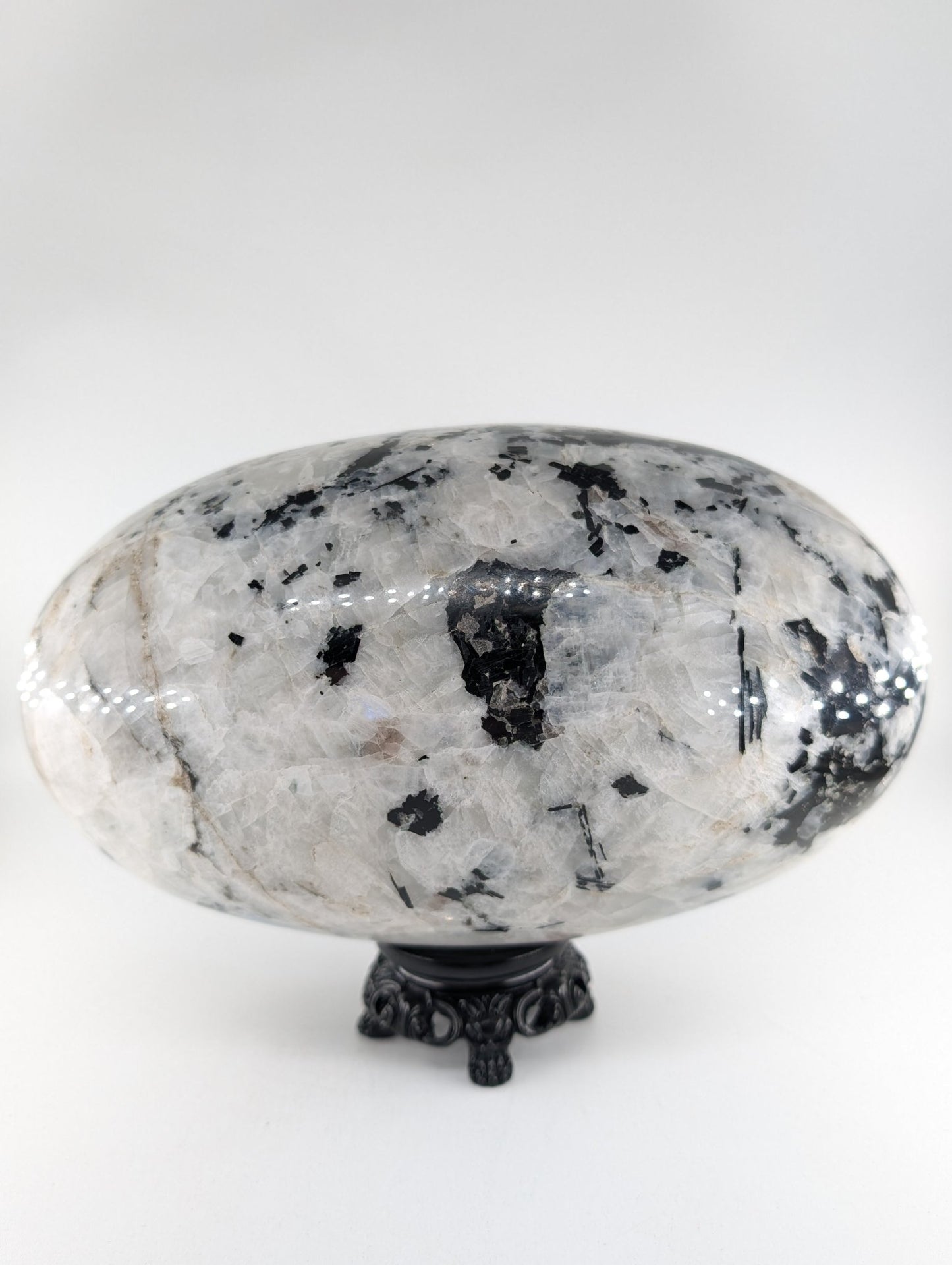 Polished Rainbow Moonstone Lingam 4500g featuring pearly adularescence and soft sheen - Luna Panther