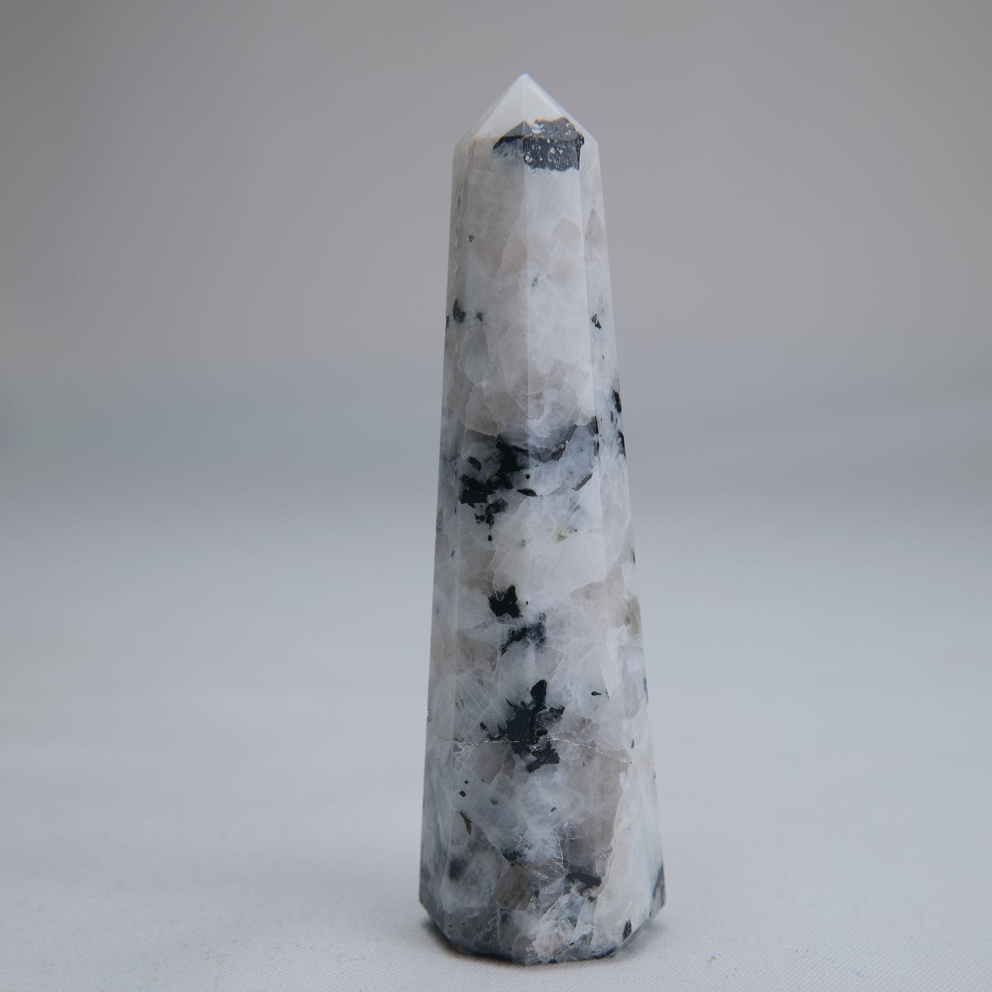 Rainbow Moonstone Obelisk 55g 80mm - Luna Panther