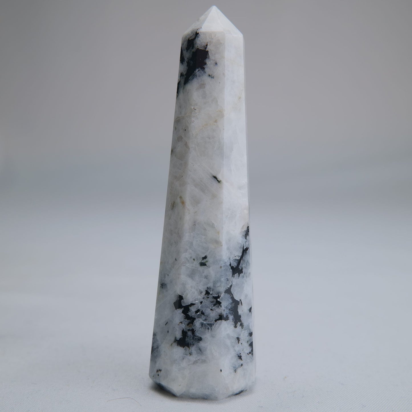 Rainbow Moonstone Obelisk 65g 85mm - Luna Panther