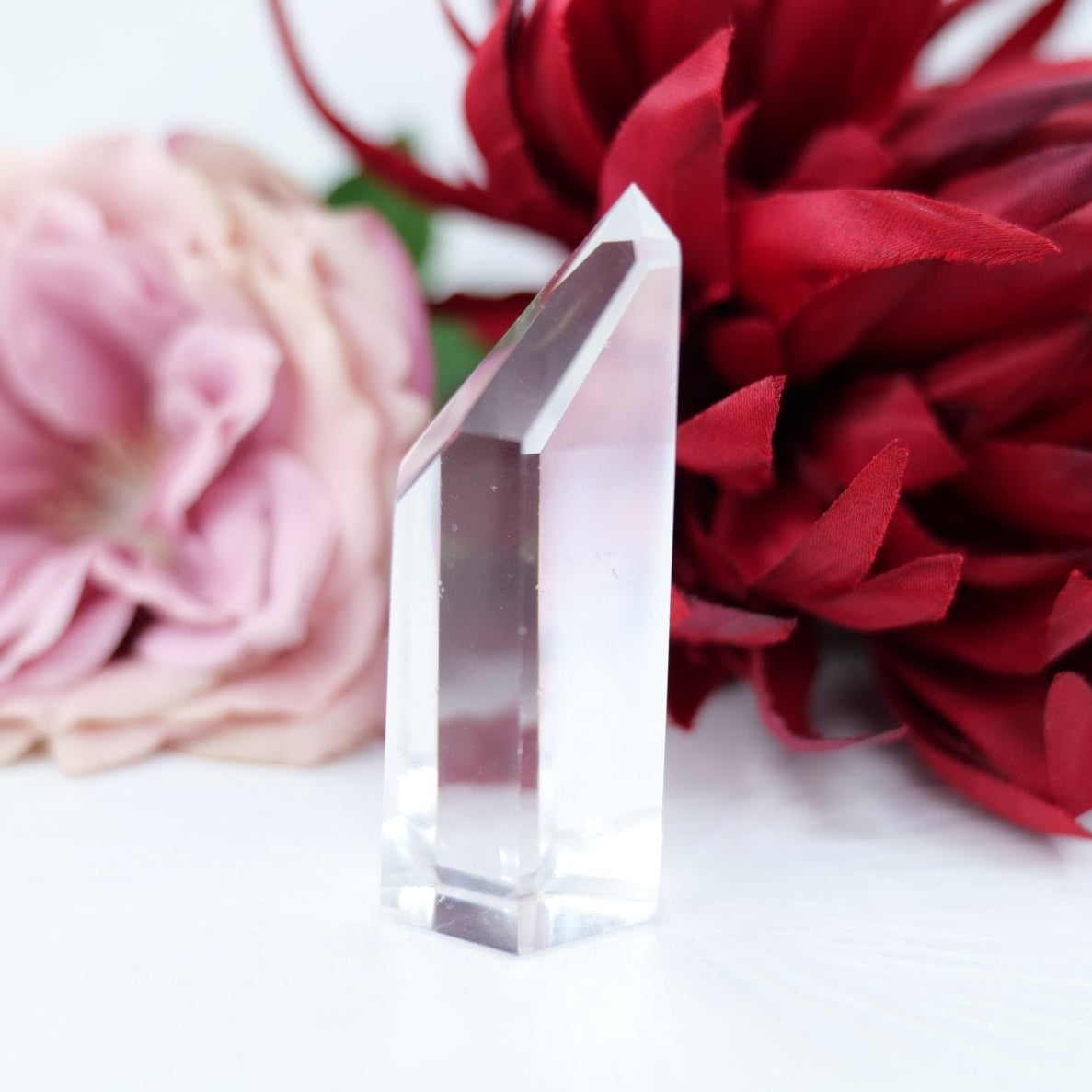 Polished Rare Optic Quartz Point - 50g featuring natural patterning and unique variations - Luna Panther