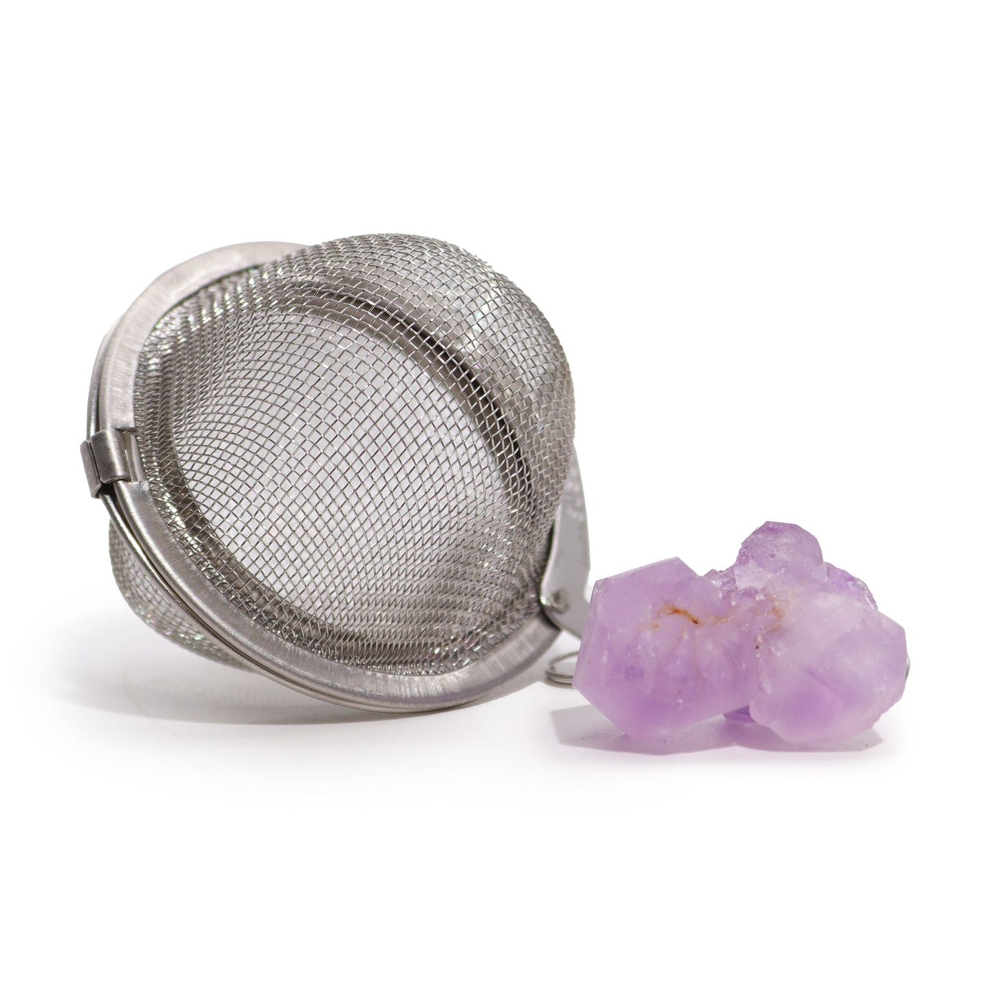 Raw Crystal Gemstone Tea Strainer - Amethyst Cluster - Luna Panther