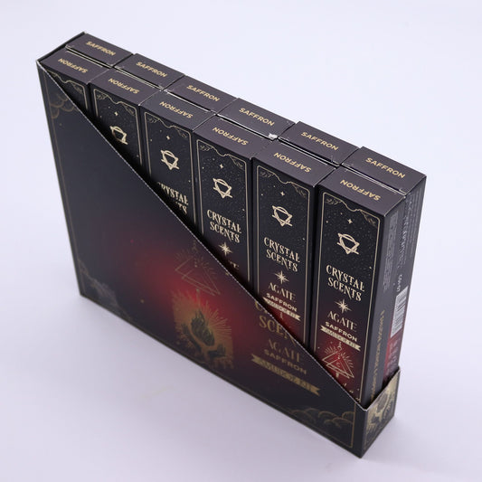 Red Agate Crystal Scents Smudge Incense - Saffron - Luna Panther