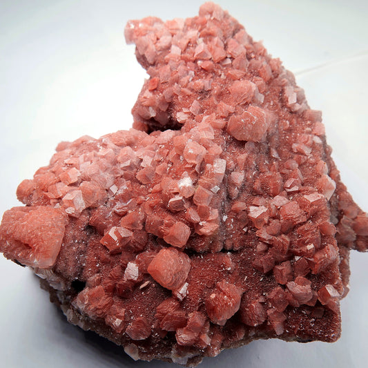 Red Calcite Crystal Cluster on Matrix - 1659g - Luna Panther