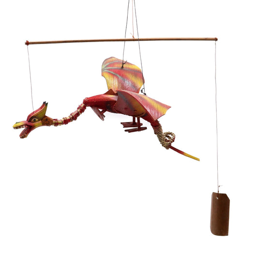 Red Coconut Dragon Mobile 37cm - Luna Panther