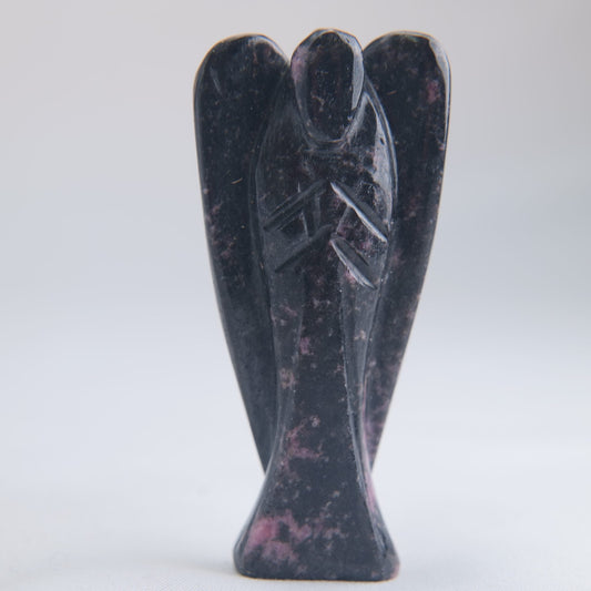 Rhodonite Angel Carving 74g 80mm - Luna Panther