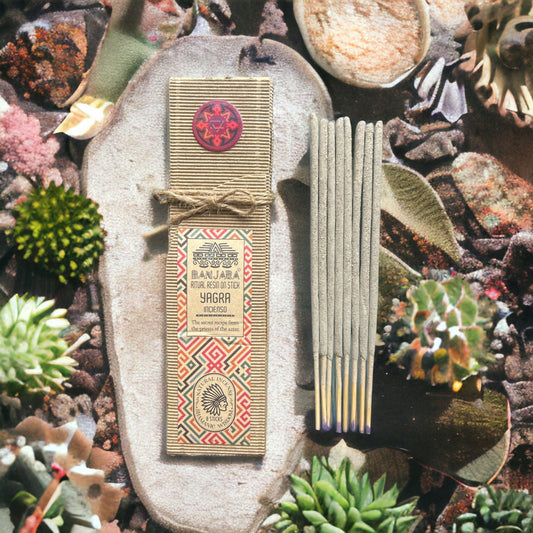 Polished Ritual Resin on Stick - Yagra featuring natural patterning and unique variations - Luna Panther