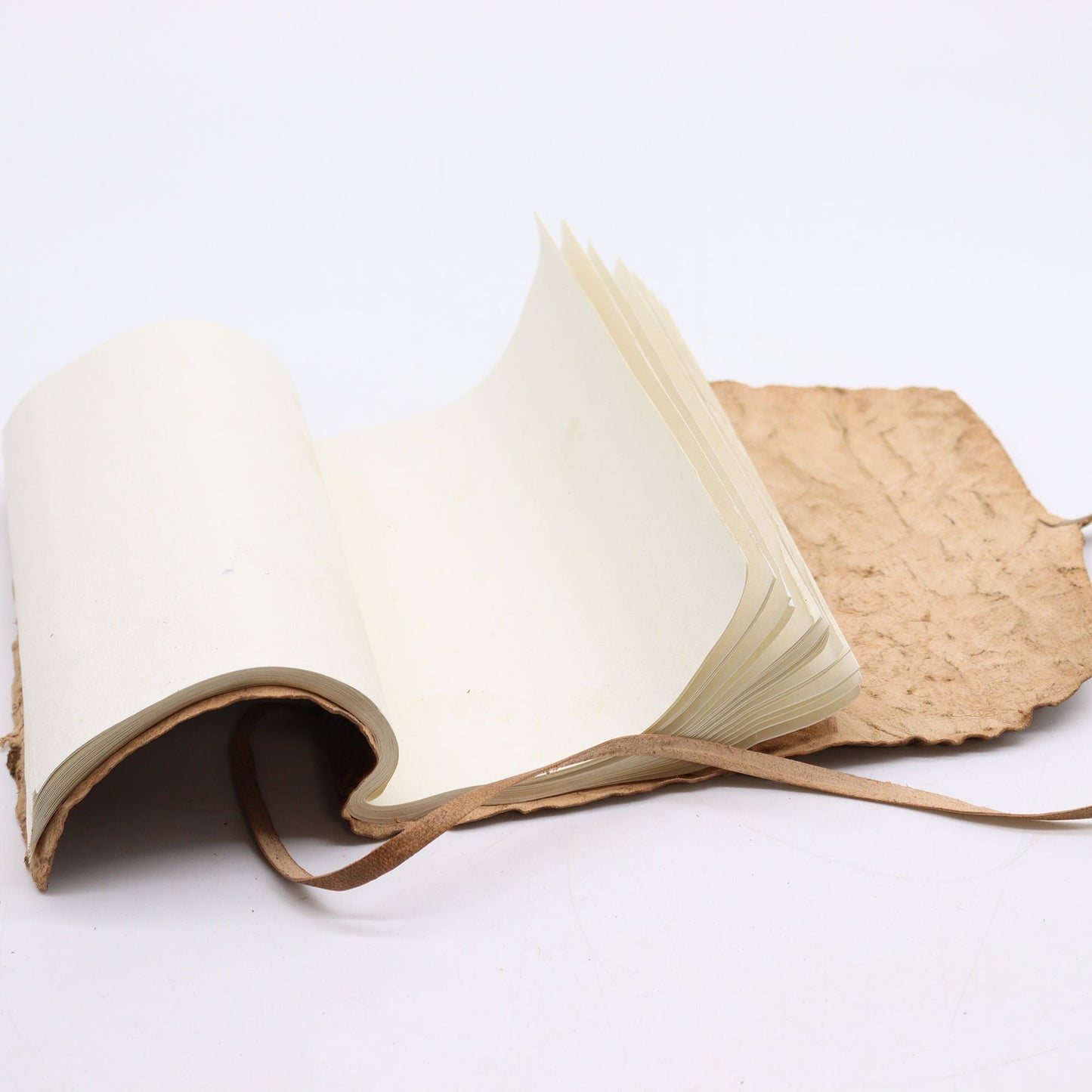 Rolled Leather Travel Notebook - 96 pages - Natural 21x15cm - Luna Panther