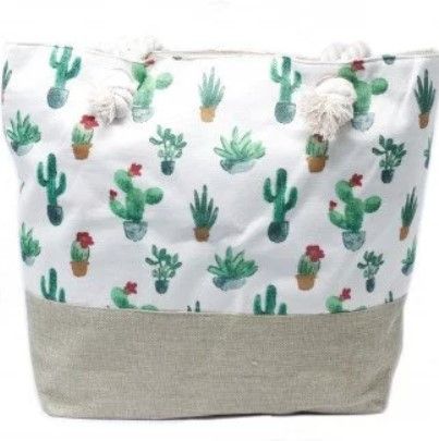 Polished Rope Handle Bag - Mini Cactus featuring natural patterning and unique variations - Luna Panther