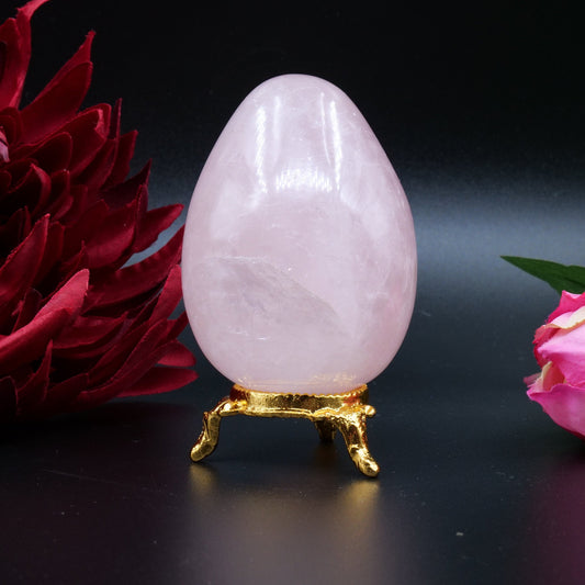 Rose Quartz Egg — 284 g (73×55 mm) - Luna Panther