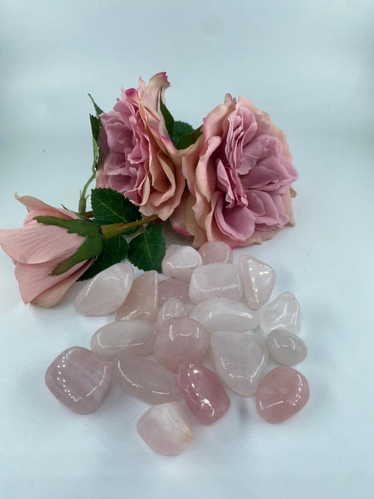 Polished Rose Quartz - Tumble Stone featuring soft pink tone and gentle translucence - Luna Panther
