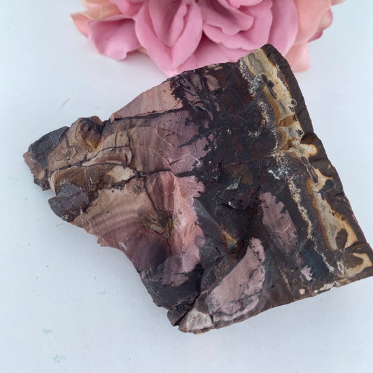 Natural Rough Nguni Jasper 144 grams featuring earthy patterns and matte-gloss finish - Luna Panther