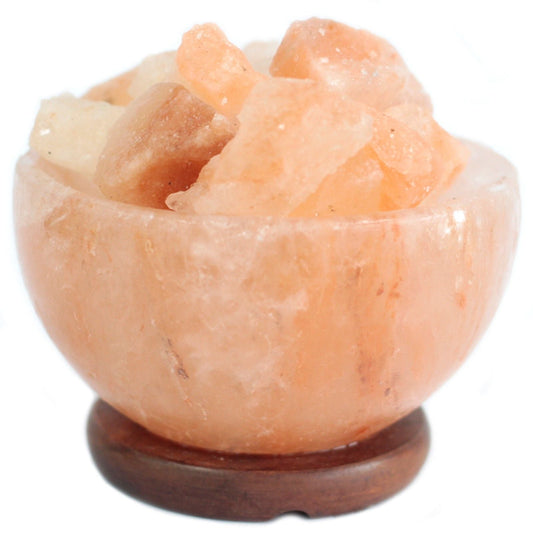 Polished Salt Fire Bowl And Chunks 15Cm X 9Cm featuring natural patterning and unique variations - Luna Panther alternate view