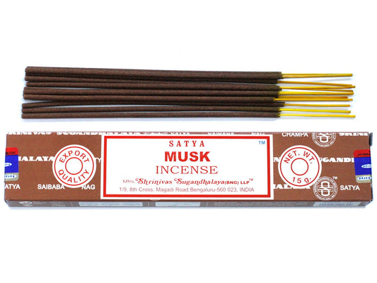 Polished Satya Incense 15gm - Musk featuring natural patterning and unique variations - Luna Panther