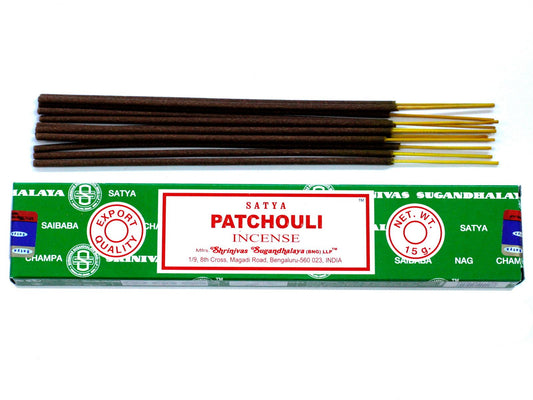 Polished Satya Incense 15gm - Patchouli featuring natural patterning and unique variations - Luna Panther