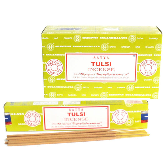 Polished Satya Incense 15gm - Tulsi featuring natural patterning and unique variations - Luna Panther