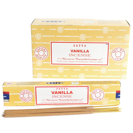 Polished Satya Incense 15gm - Vanilla featuring natural patterning and unique variations - Luna Panther