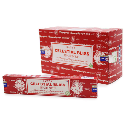 Polished Satya Incense Sticks 15g - Celestial Bliss featuring natural patterning and unique variations - Luna Panther