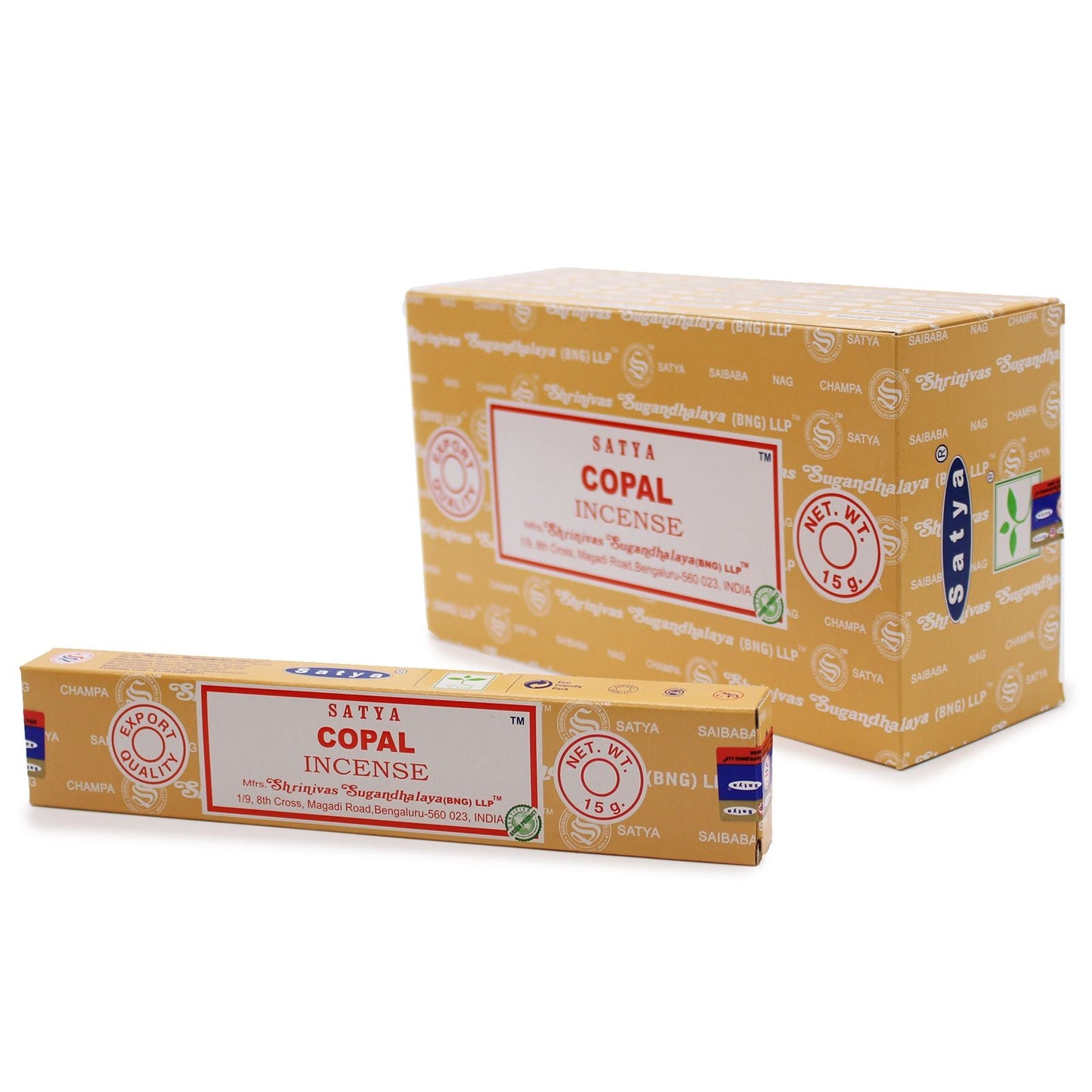 Polished Satya Incense Sticks 15g - Copal featuring play-of-colour and luminous sheen - Luna Panther