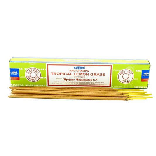 Polished Satya Incense Sticks 15g - Tropical Lemongrass featuring natural patterning and unique variations - Luna Panther