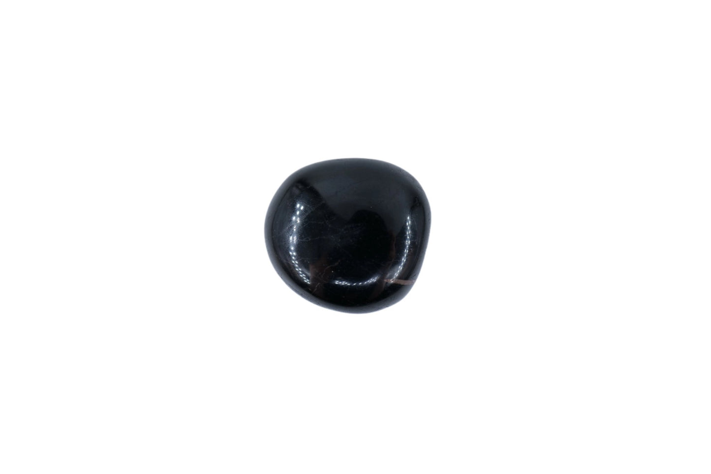 Polished School Black Tourmaline Gallet 122G featuring deep black tone with natural striations - Luna Panther