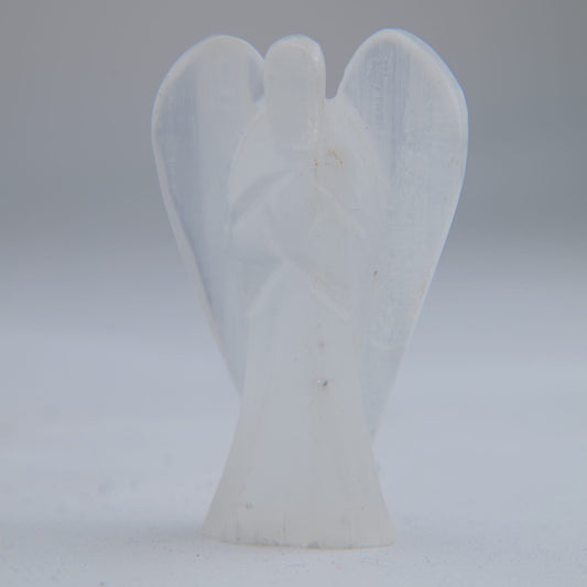 Selenite Angel Carving 24g 50mm - Luna Panther