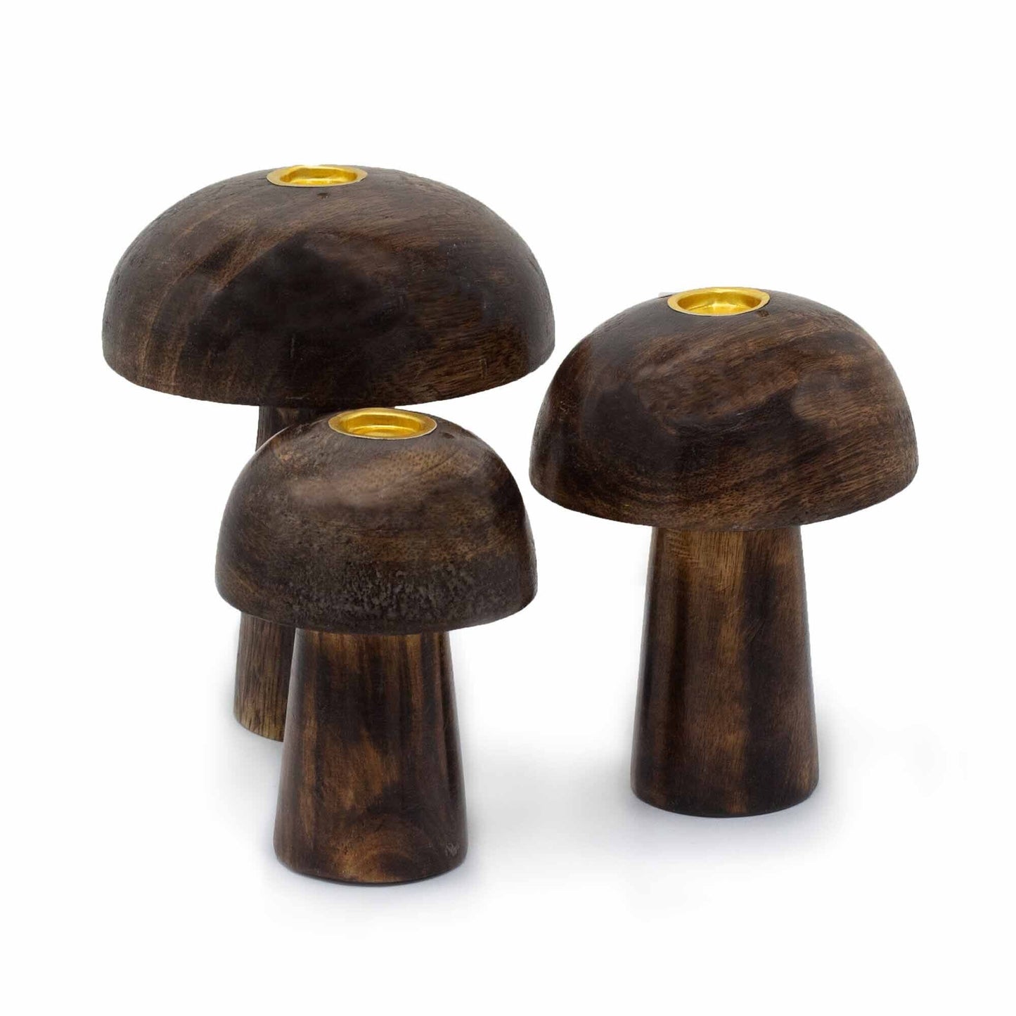 Set of 3 Incense Cone Mushrooms (10cm, 9cm, 8cm) - Luna Panther