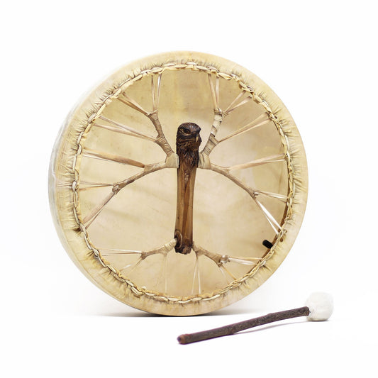 Spirit of the Eagle Shaman Drum & Stick - Tunable 40cm at Luna Panther