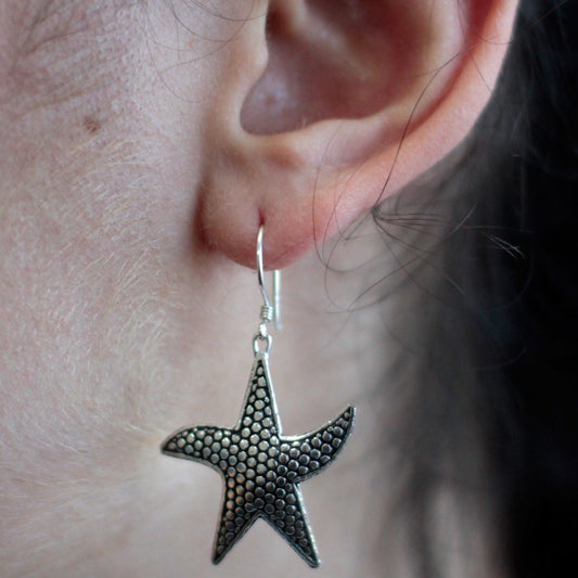 Silver Earrings - Star Fish - Luna Panther