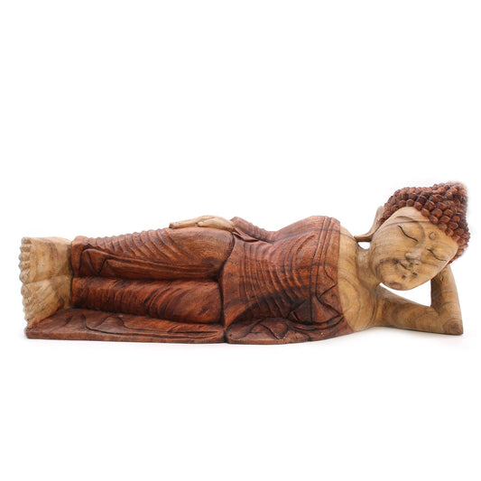 Polished Sleeping Buddha - 50cm featuring natural patterning and unique variations - Luna Panther