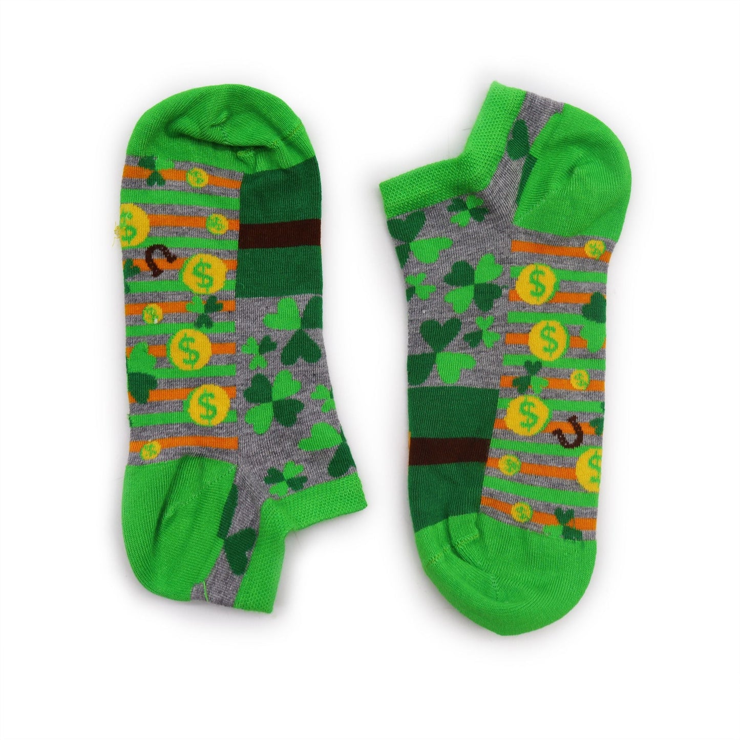 Polished S/M Hop Hare Bamboo Socks Low (3.5-6.5) - Lucky Socks featuring natural patterning and unique variations - Luna Panther