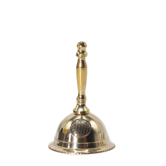 Small Altar Brass Bell - Flower of Life - Luna Panther