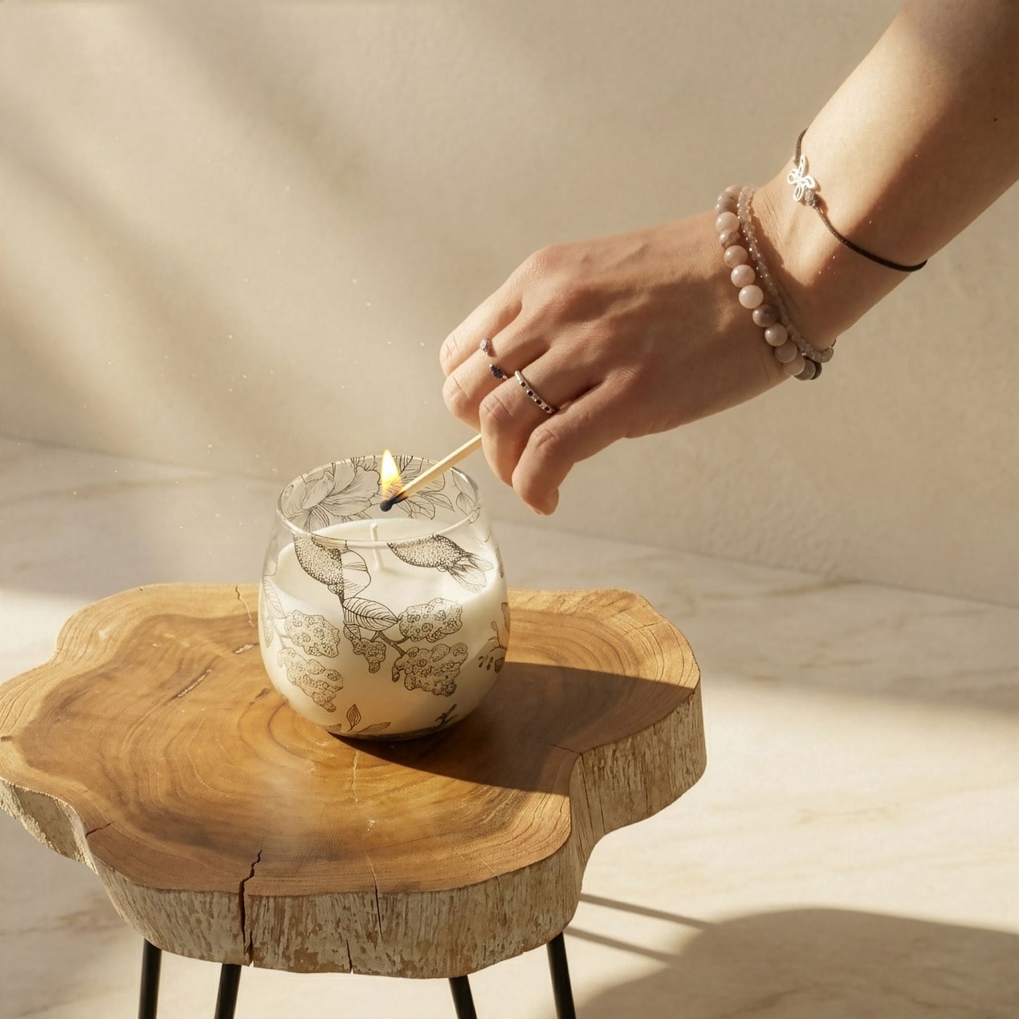 Small Glass Jar Candles - Drawn by Flame - Luna Panther