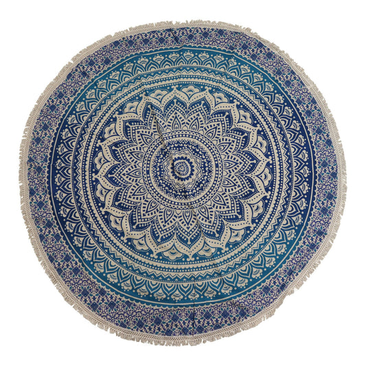 Small Mandala Roundie Cotton Art (130cm) - Classic Blue - Luna Panther