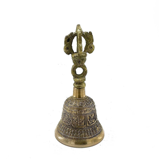 Polished Small Tibetan Tingsha Bell - 5x11cm featuring natural patterning and unique variations - Luna Panther