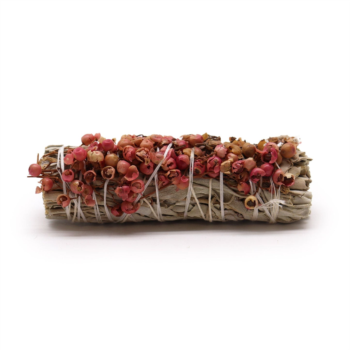 Polished Smudge Stick - White Sage and Pirul Seed featuring natural patterning and unique variations - Luna Panther