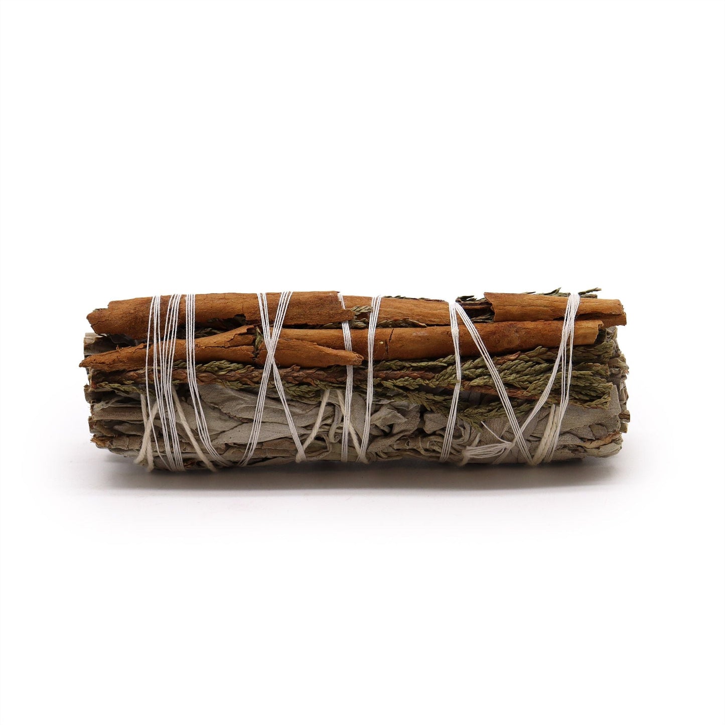 Polished Smudge Stick - White Sage, Cedar and Cinnamon featuring natural patterning and unique variations - Luna Panther