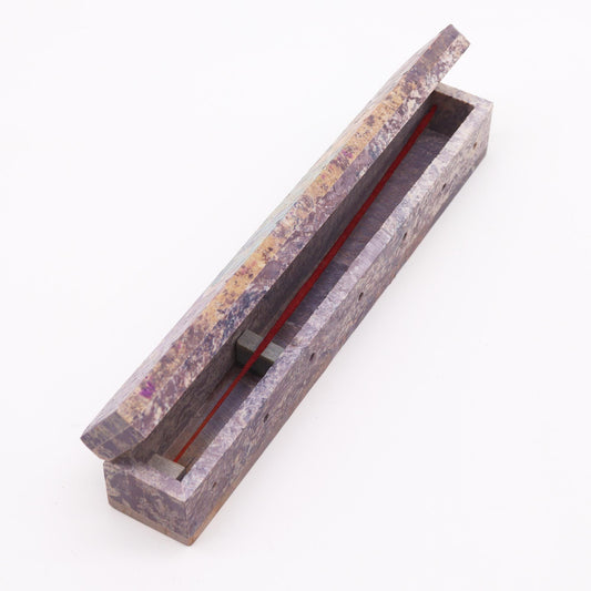 Soapstone Incense Box with Smoke Holes - Chakra - Luna Panther alternate view