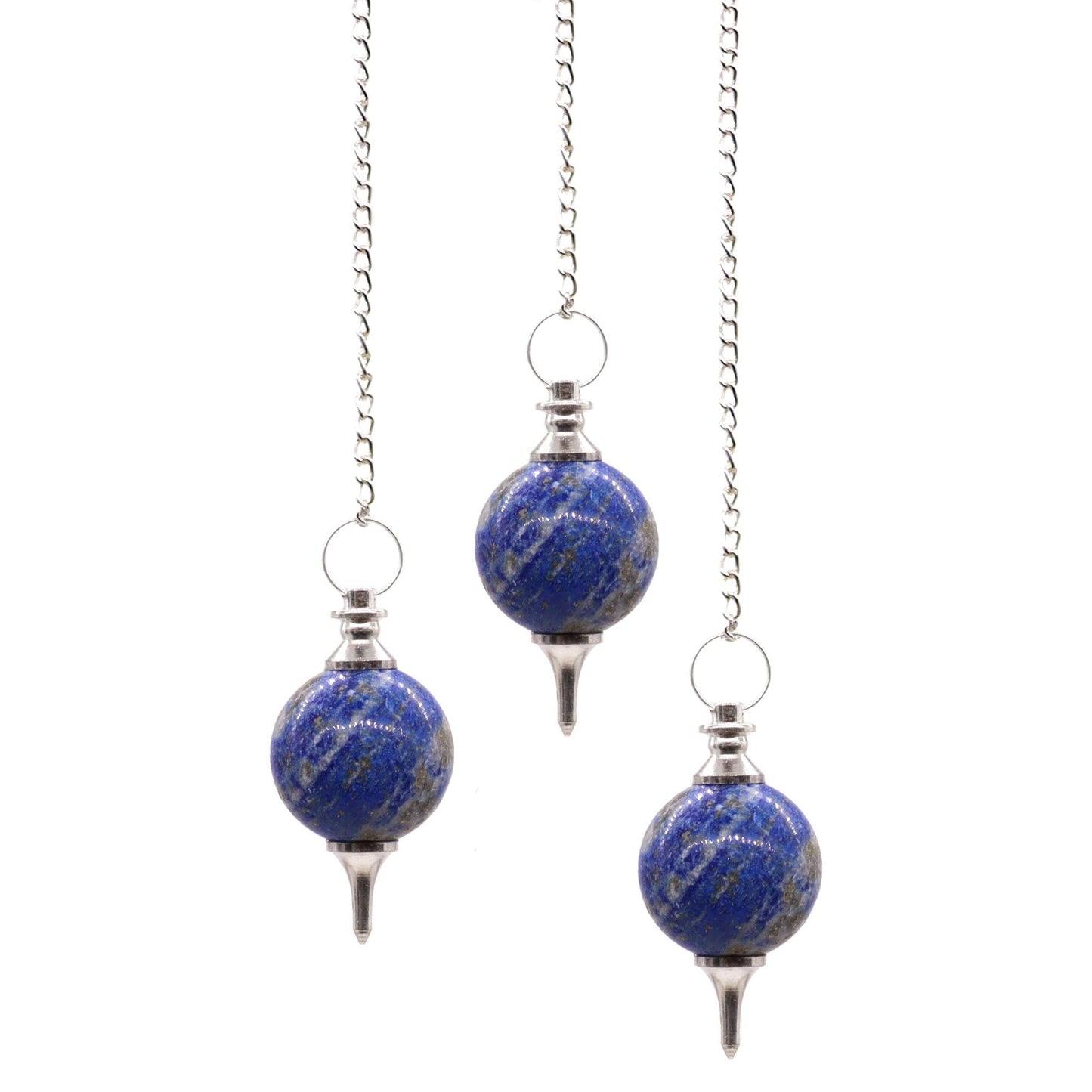 Polished Sphere Pendulums - Lapis featuring royal blue tone with gold flecks - Luna Panther