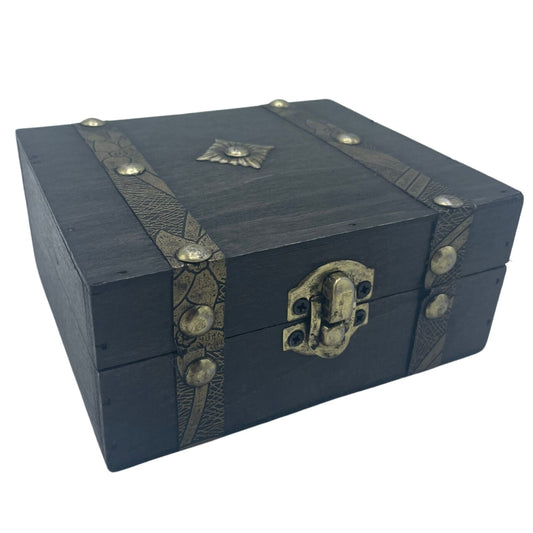 Square Tea Chest - Grey - Luna Panther