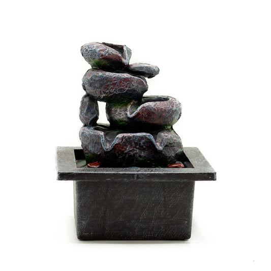 Tabletop Water Feature Cascading Pots - Luna Panther