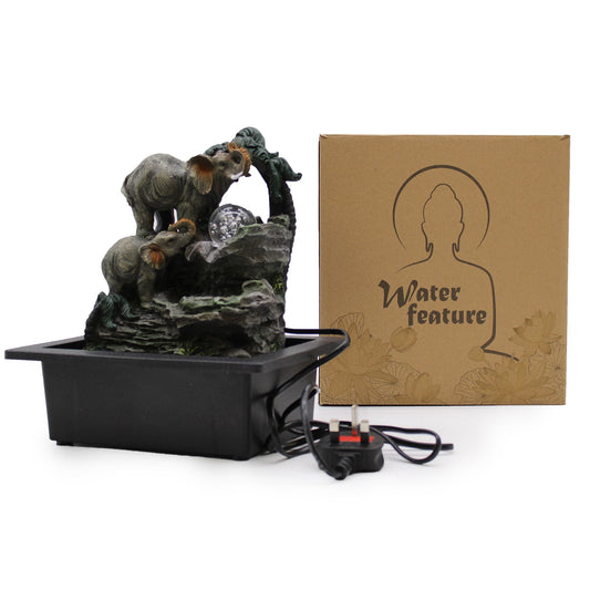 Tabletop Water Feature Elephant Family - Luna Panther alternate view