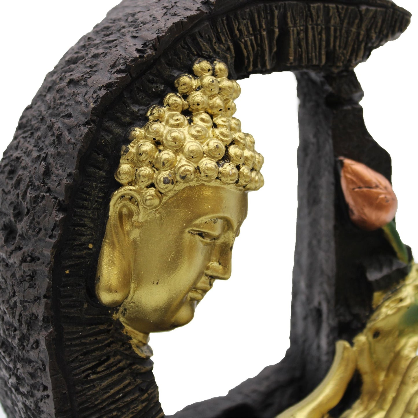 Tabletop Water Feature Golden Buddha & Lotus - Luna Panther